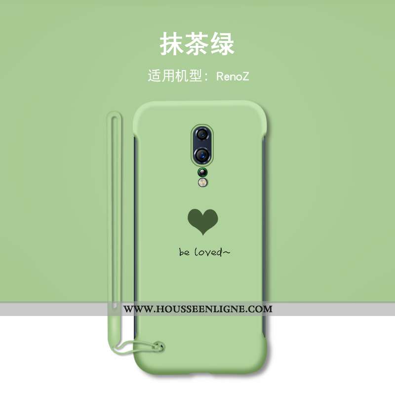 Coque Oppo Reno Z Créatif Tendance Personnalité Border Téléphone Portable Amour Incassable Bleu