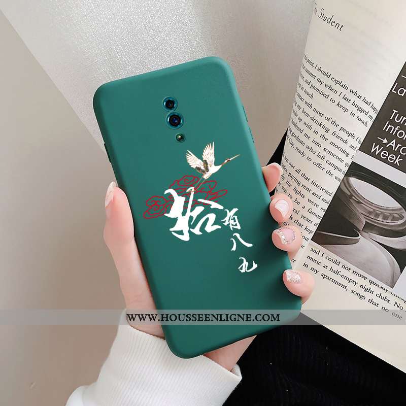 Coque Oppo Reno Z Tendance Silicone Créatif Personnalité Téléphone Portable Vert Style Chinois Verte