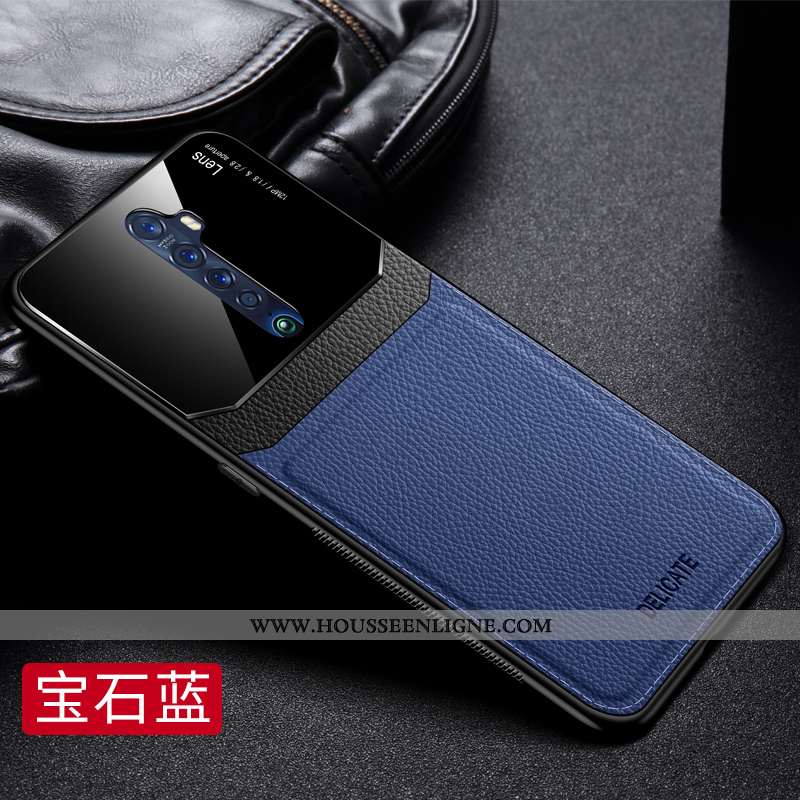 Coque Oppo Reno2 Cuir Modèle Fleurie Net Rouge Créatif Amoureux Simple Noir