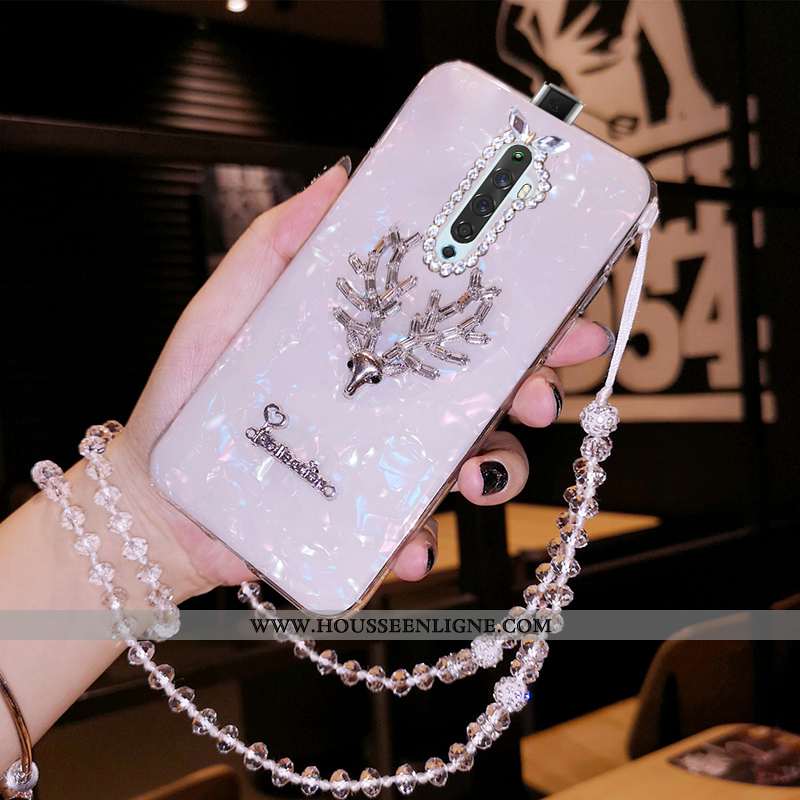 Coque Oppo Reno2 Fluide Doux Protection Nouveau Tendance Téléphone Portable Cristal Rose
