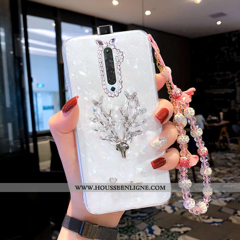 Coque Oppo Reno2 Fluide Doux Protection Nouveau Tendance Téléphone Portable Cristal Rose