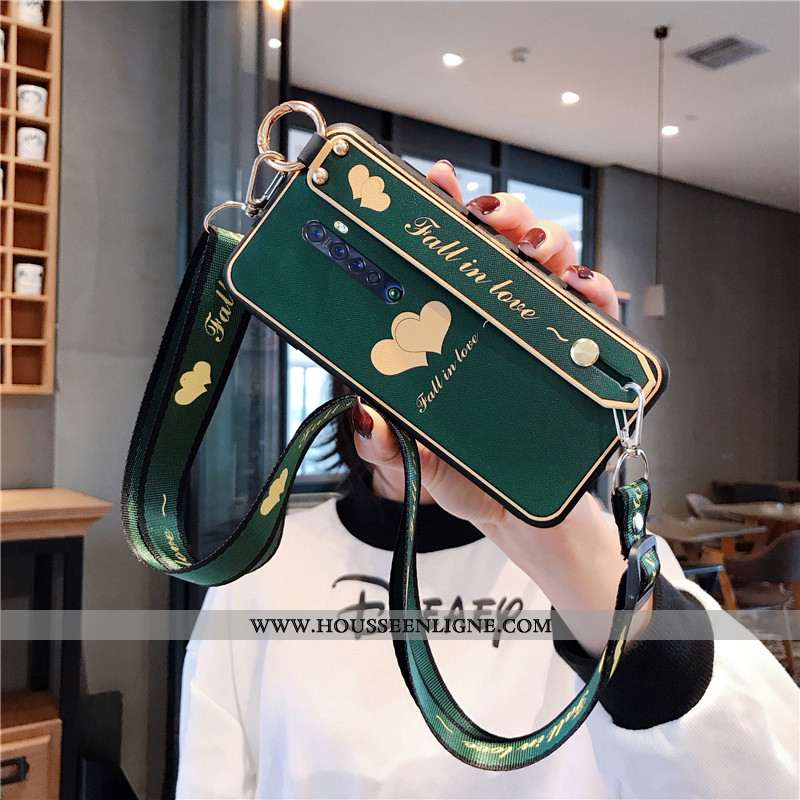 Coque Oppo Reno2 Légère Protection Légères Incassable Ornements Suspendus Étui Noir