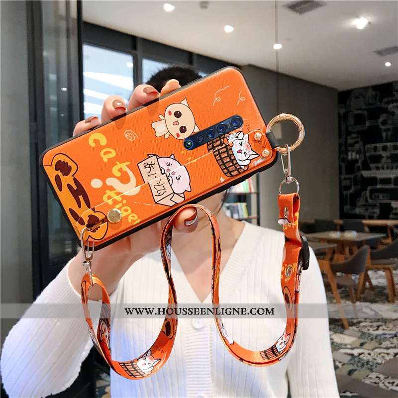 Coque Oppo Reno2 Légère Protection Légères Incassable Ornements Suspendus Étui Noir