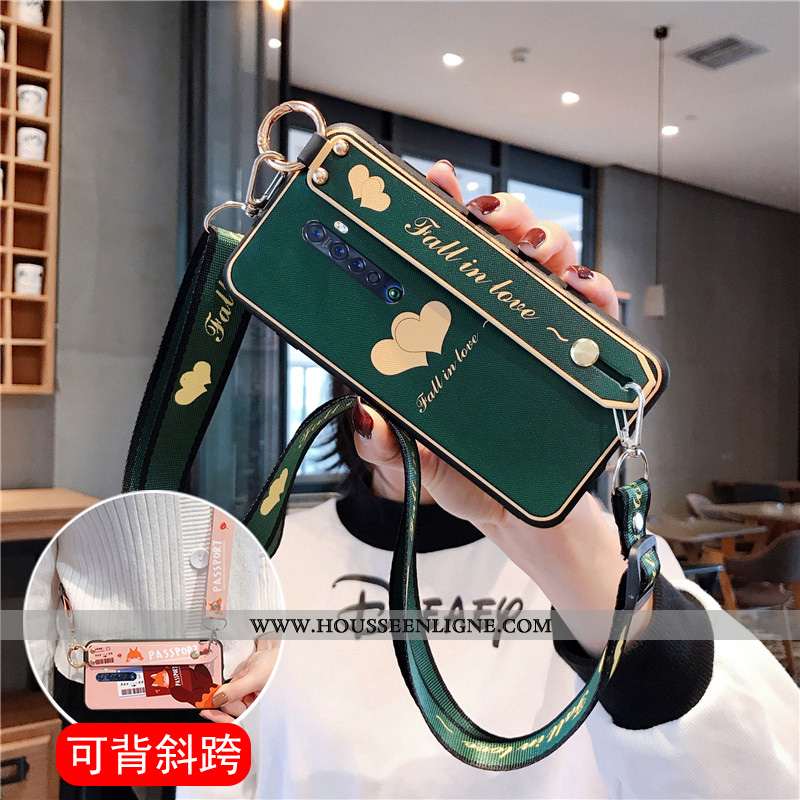 Coque Oppo Reno2 Légère Protection Légères Incassable Ornements Suspendus Étui Noir
