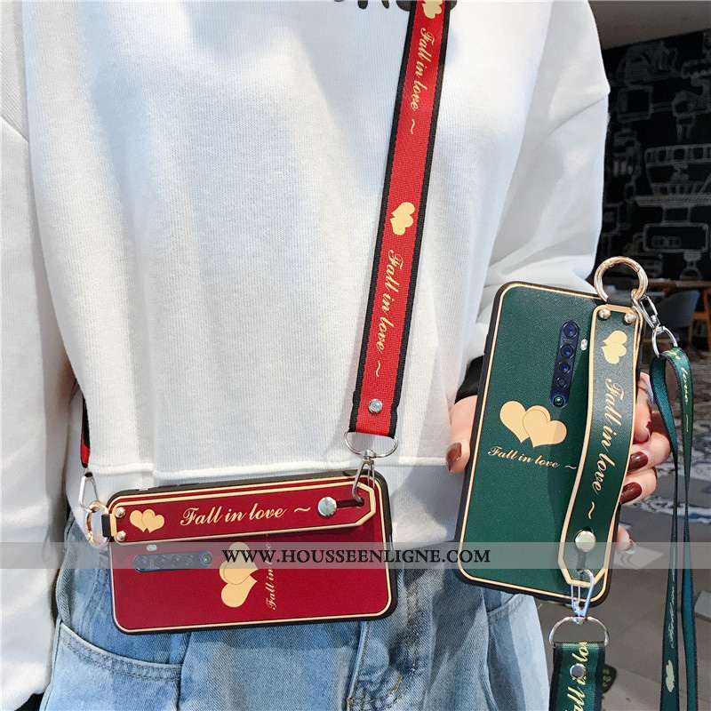 Coque Oppo Reno2 Légère Protection Légères Incassable Ornements Suspendus Étui Noir