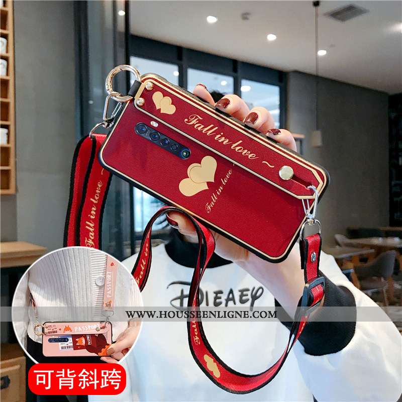 Coque Oppo Reno2 Légère Protection Légères Incassable Ornements Suspendus Étui Noir
