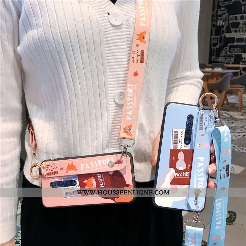 Coque Oppo Reno2 Légère Protection Légères Incassable Ornements Suspendus Étui Noir