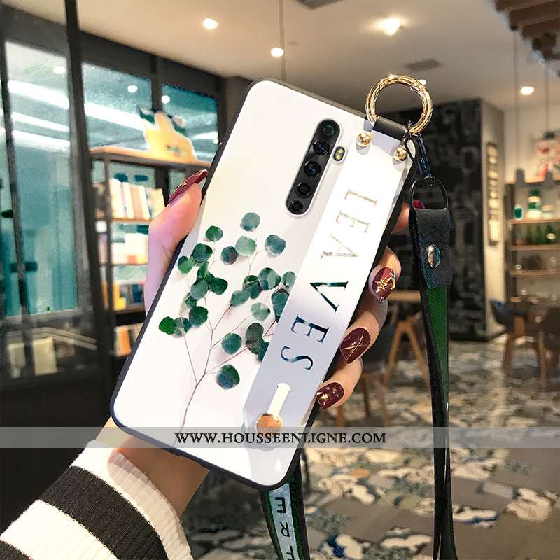Coque Oppo Reno2 Ornements Suspendus Protection Téléphone Portable Vert Incassable Étui Verte