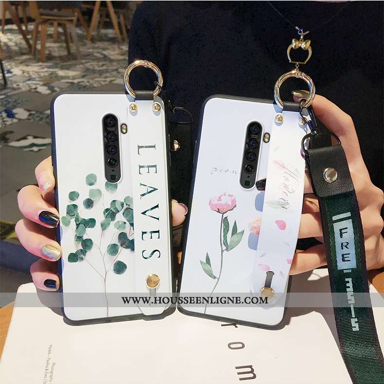 Coque Oppo Reno2 Ornements Suspendus Protection Téléphone Portable Vert Incassable Étui Verte