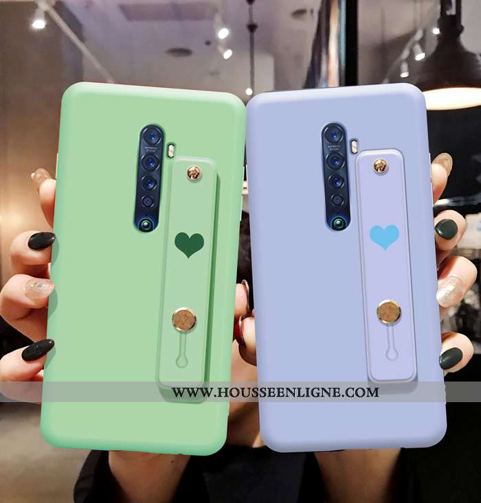 Coque Oppo Reno2 Protection Fluide Doux Téléphone Portable Simple Étui Incassable Bleu
