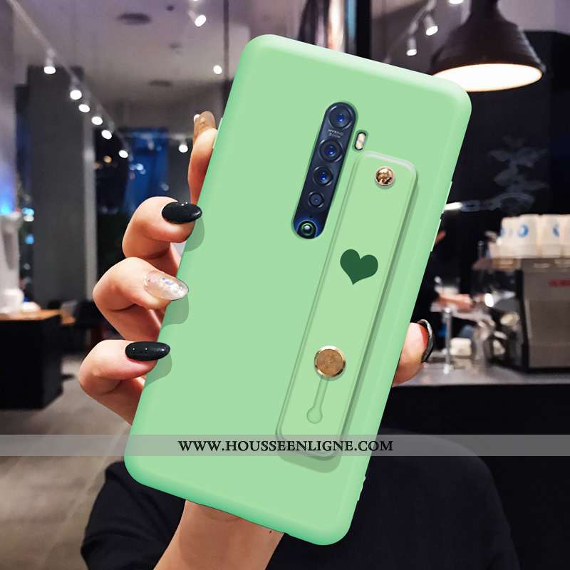 Coque Oppo Reno2 Protection Fluide Doux Téléphone Portable Simple Étui Incassable Bleu