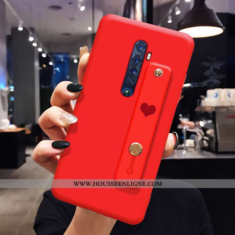 Coque Oppo Reno2 Protection Fluide Doux Téléphone Portable Simple Étui Incassable Bleu