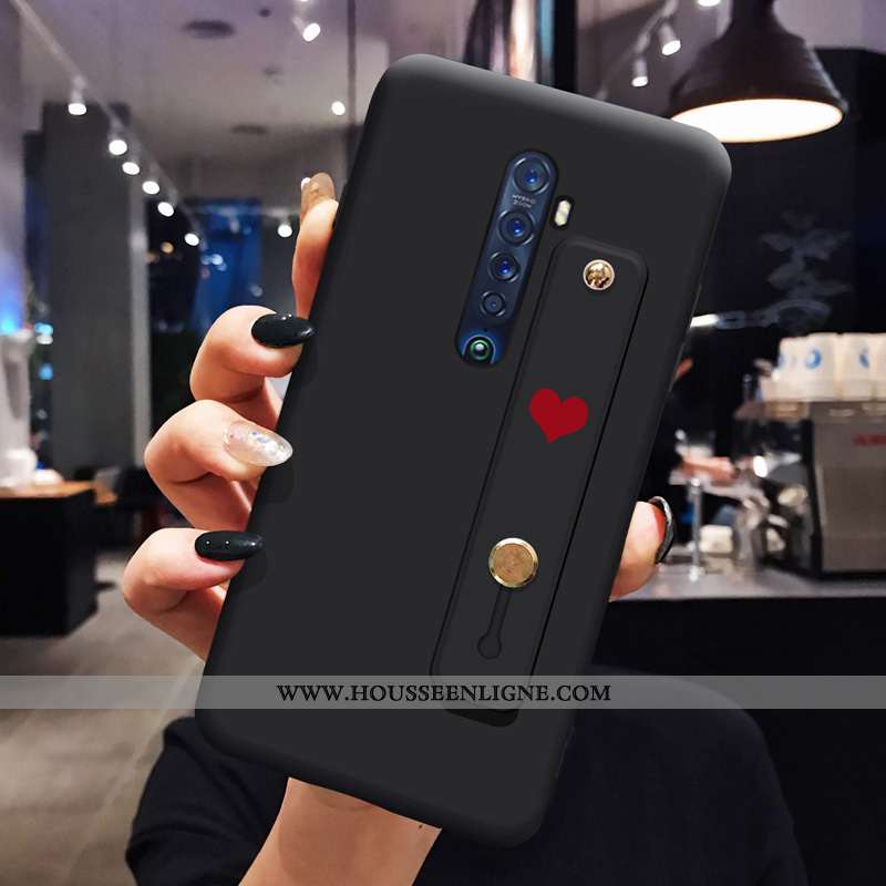 Coque Oppo Reno2 Protection Fluide Doux Téléphone Portable Simple Étui Incassable Bleu