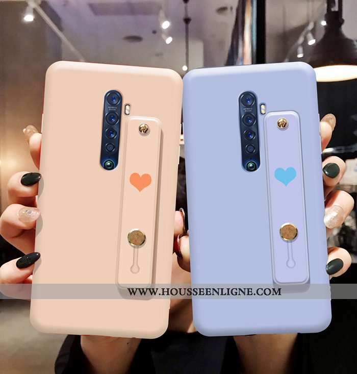 Coque Oppo Reno2 Protection Fluide Doux Téléphone Portable Simple Étui Incassable Bleu