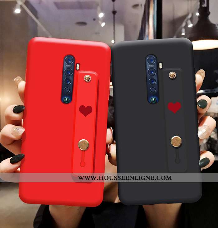 Coque Oppo Reno2 Protection Fluide Doux Téléphone Portable Simple Étui Incassable Bleu