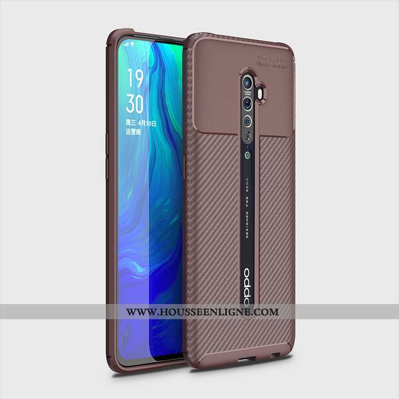 Coque Oppo Reno2 Tendance Légère Silicone Bleu Luxe Personnalité Ultra