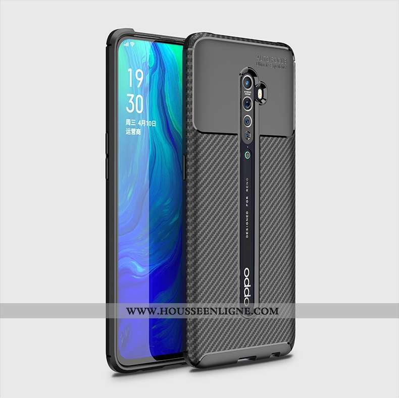 Coque Oppo Reno2 Tendance Légère Silicone Bleu Luxe Personnalité Ultra