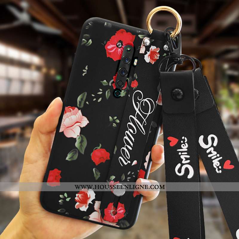 Coque Oppo Reno2 Z Cou Suspendu Fluide Doux Protection Mesh Bleu Étui
