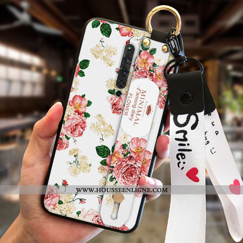 Coque Oppo Reno2 Z Cou Suspendu Fluide Doux Protection Mesh Bleu Étui