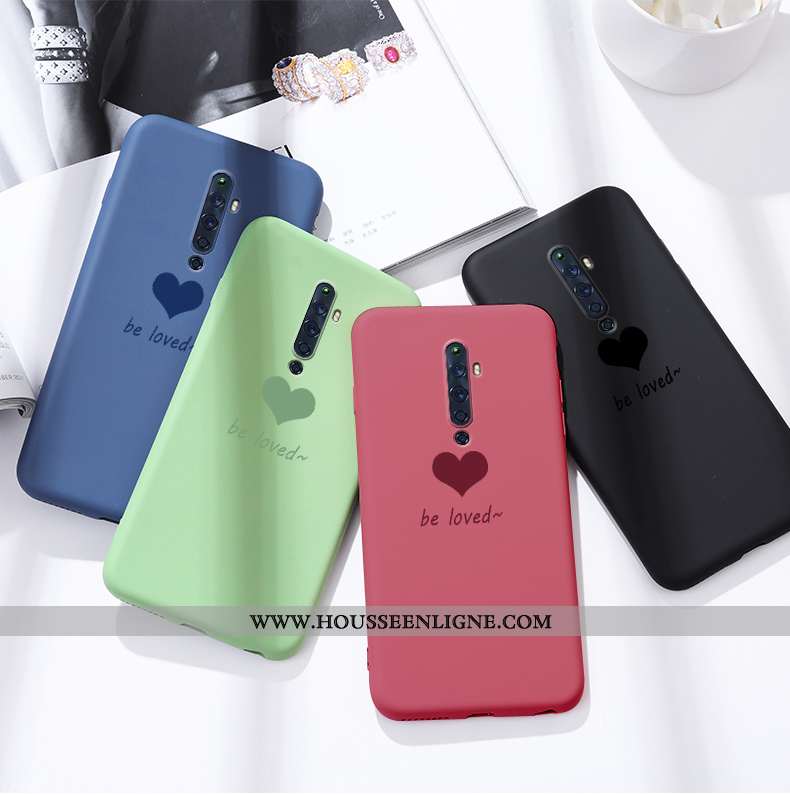 Coque Oppo Reno2 Z Légère Fluide Doux Noir Téléphone Portable Incassable Tendance