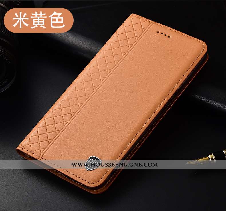 Coque Oppo Reno2 Z Protection Cuir Véritable Incassable Téléphone Portable Étui Tout Compris Khaki