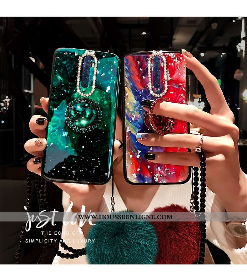 Coque Oppo Reno2 Z Tendance Fluide Doux Rouge Nouveau Incassable Net Rouge