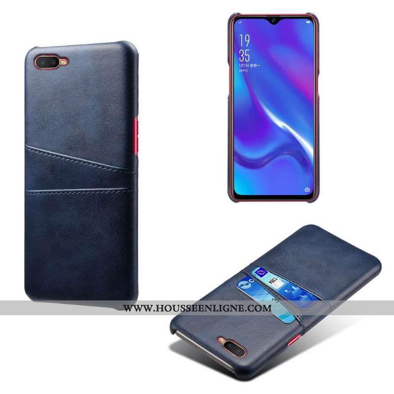Coque Oppo Rx17 Neo Cuir Protection Carte Étui Qualité Gris