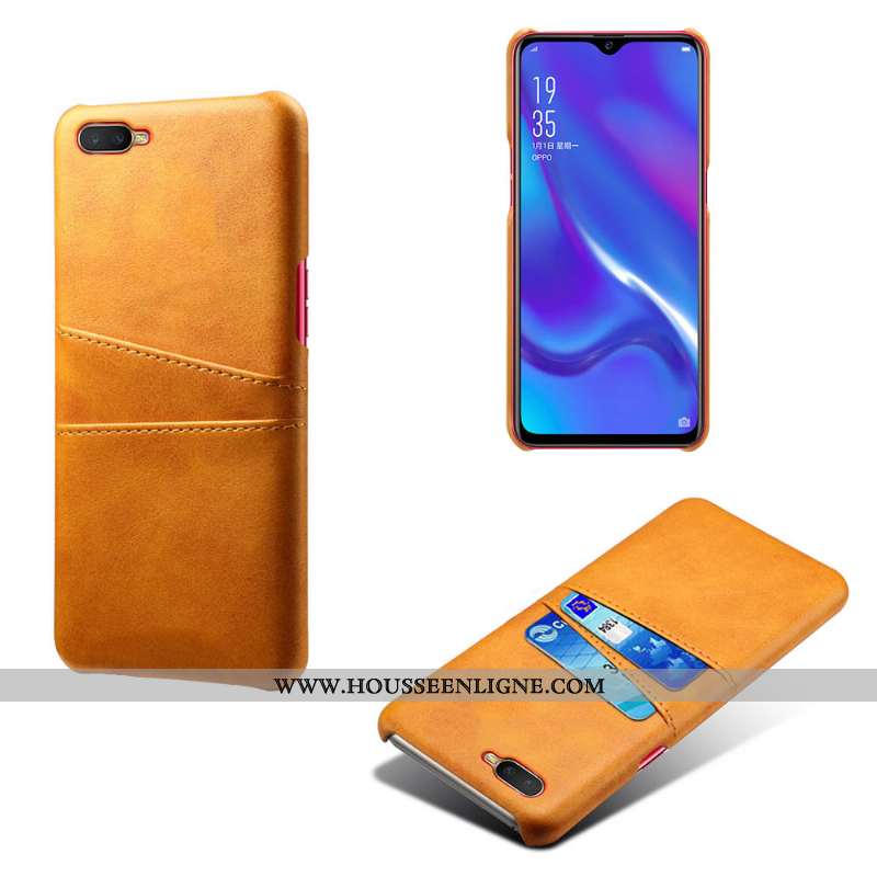Coque Oppo Rx17 Neo Cuir Protection Carte Étui Qualité Gris