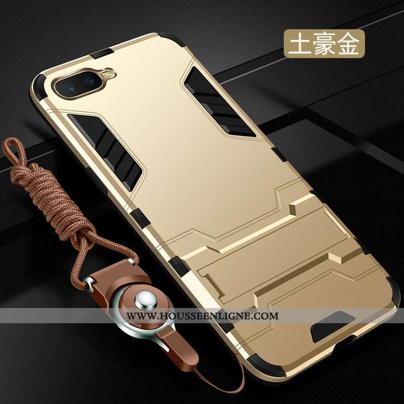 Coque Oppo Rx17 Neo Protection Créatif Anneau Téléphone Portable Nouveau Étui Incassable Doré