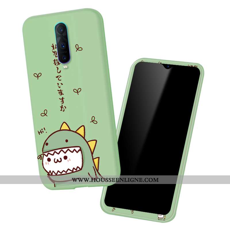 Coque Oppo Rx17 Pro Fluide Doux Silicone Vert Mode Dessin Animé Protection Verte