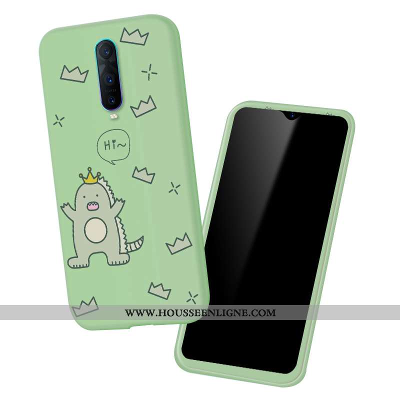 Coque Oppo Rx17 Pro Fluide Doux Silicone Vert Mode Dessin Animé Protection Verte