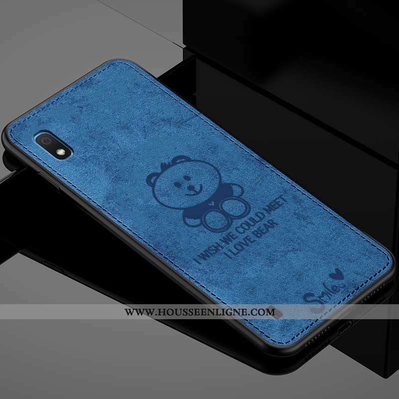 Coque Samsung Galaxy A10 Créatif Modèle Fleurie Protection Mode Étui Tissu Fluide Doux Gris