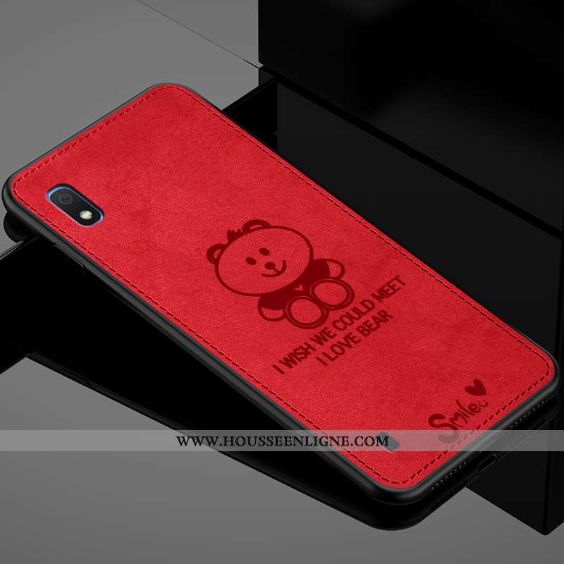 Coque Samsung Galaxy A10 Créatif Modèle Fleurie Protection Mode Étui Tissu Fluide Doux Gris