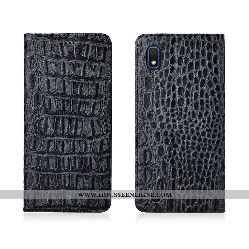Coque Samsung Galaxy A10 Cuir Fluide Doux Tout Compris Étui Nouveau Protection Bleu