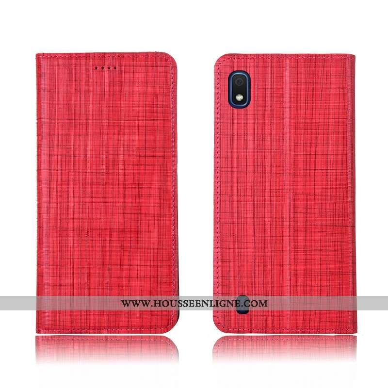 Coque Samsung Galaxy A10 Cuir Véritable Cuir Étoile Fluide Doux Bleu Étui