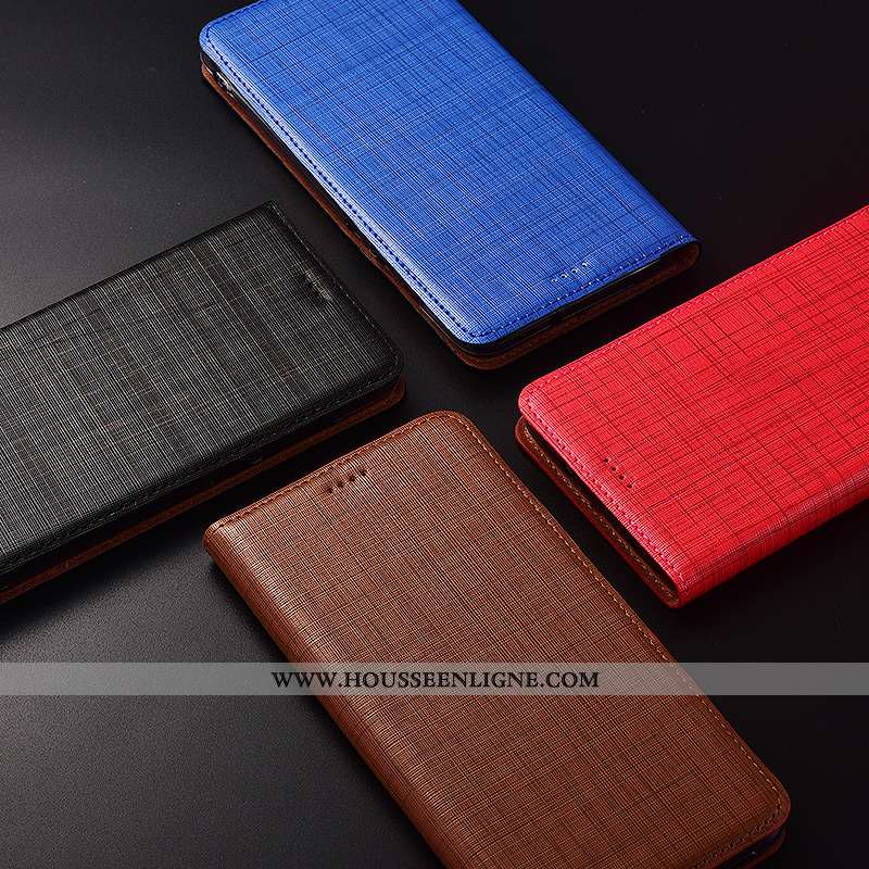 Coque Samsung Galaxy A10 Cuir Véritable Cuir Étoile Fluide Doux Bleu Étui