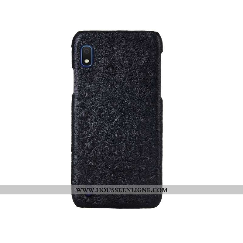 Coque Samsung Galaxy A10 Cuir Véritable Modèle Fleurie Personnalité Protection Incassable Mode Marro