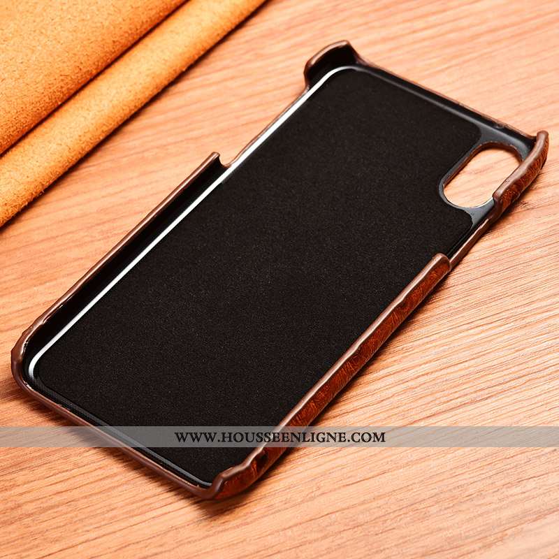 Coque Samsung Galaxy A10 Cuir Véritable Modèle Fleurie Personnalité Protection Incassable Mode Marro