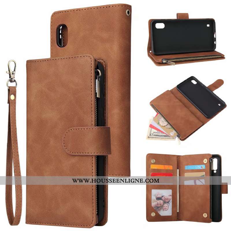 Coque Samsung Galaxy A10 Fluide Doux Portefeuille Noir Tout Compris Étui Téléphone Portable Étoile