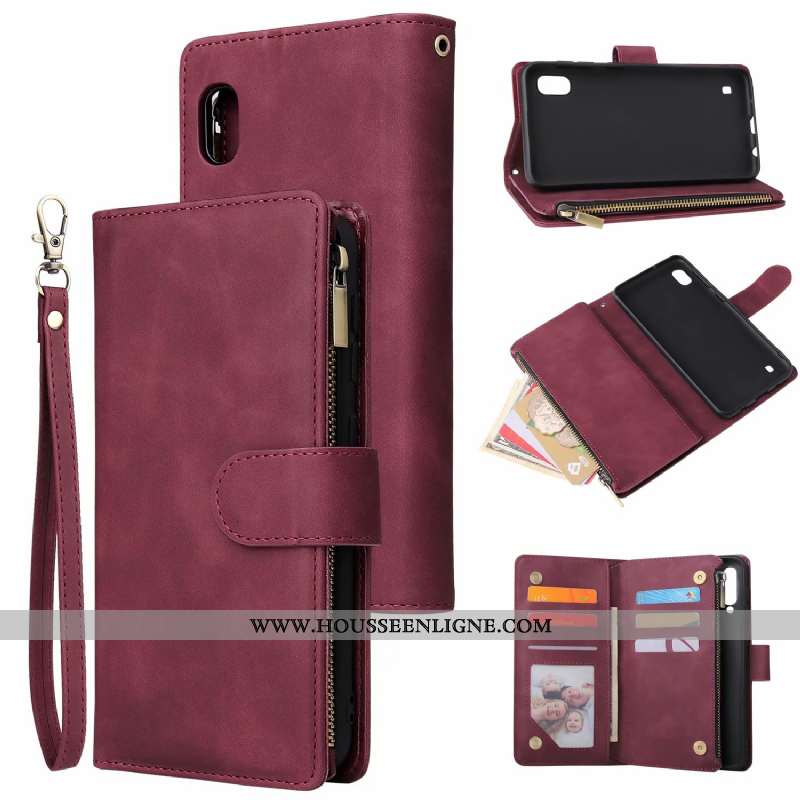Coque Samsung Galaxy A10 Fluide Doux Portefeuille Noir Tout Compris Étui Téléphone Portable Étoile