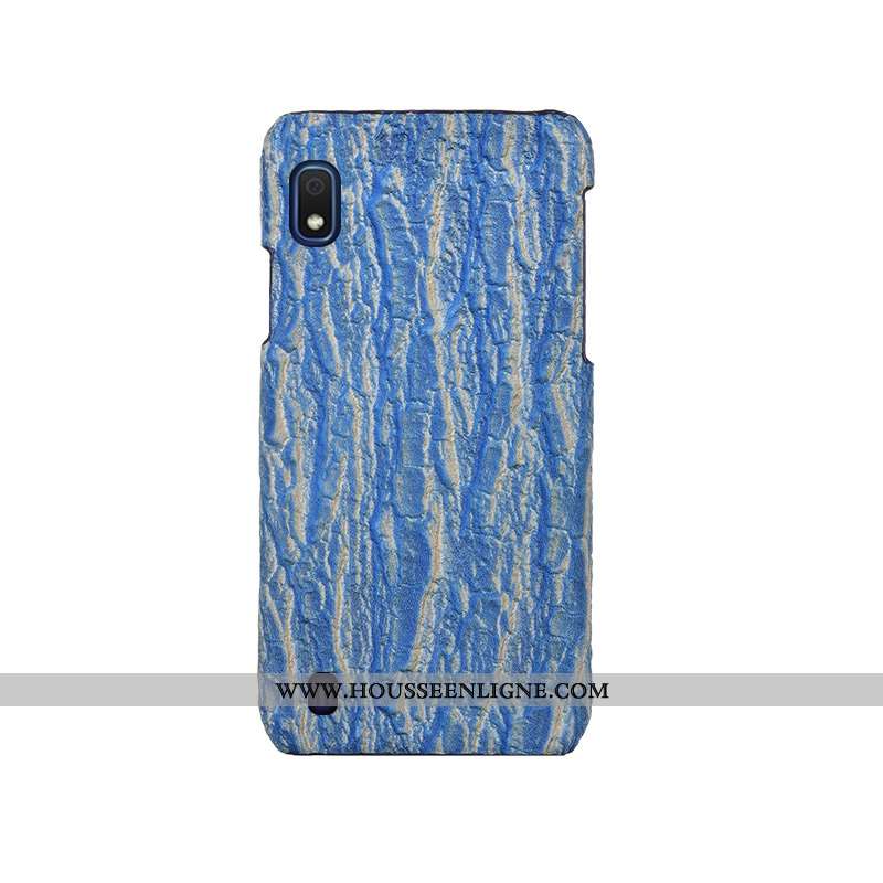 Coque Samsung Galaxy A10 Mode Protection Nouveau Personnalité Personnalisé Cuir Arbres Bleu