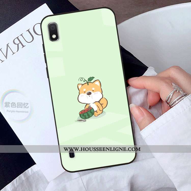 Coque Samsung Galaxy A10 Personnalité Dessin Animé Étoile Rose Verre Téléphone Portable Charmant