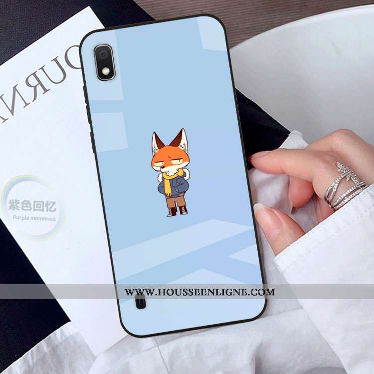 Coque Samsung Galaxy A10 Personnalité Dessin Animé Étoile Rose Verre Téléphone Portable Charmant
