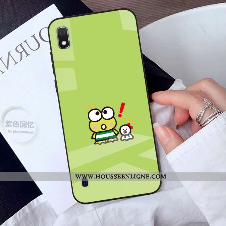 Coque Samsung Galaxy A10 Personnalité Dessin Animé Étoile Rose Verre Téléphone Portable Charmant