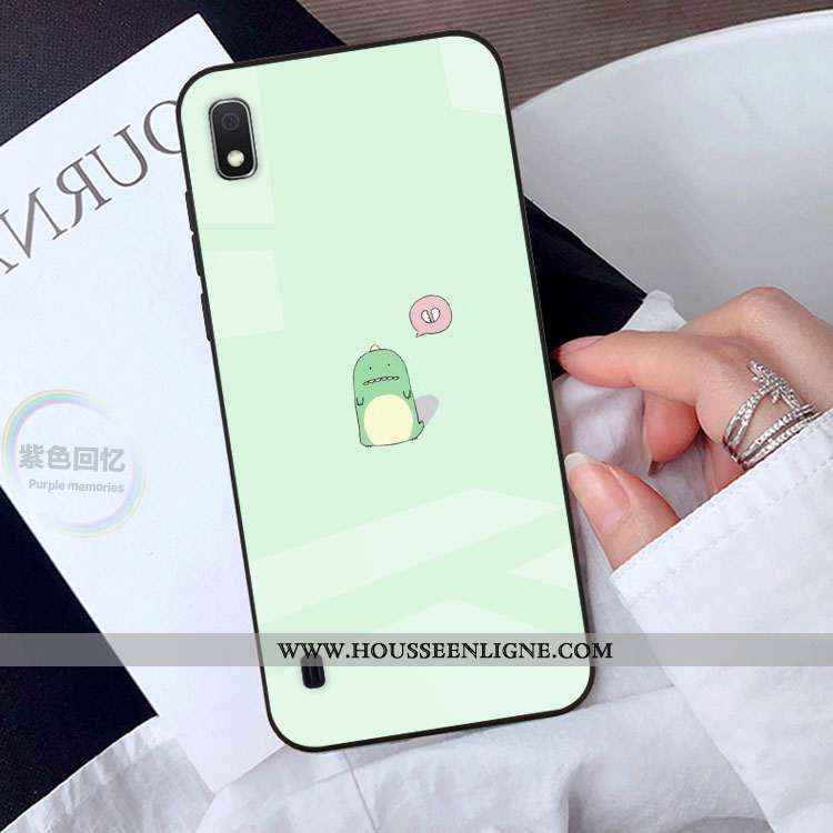 Coque Samsung Galaxy A10 Personnalité Dessin Animé Étoile Rose Verre Téléphone Portable Charmant