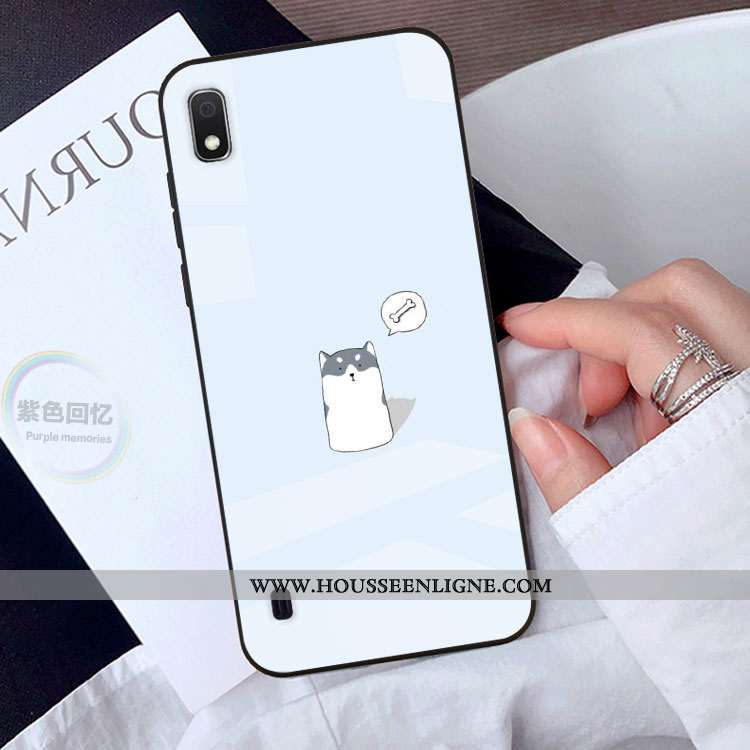 Coque Samsung Galaxy A10 Personnalité Dessin Animé Étoile Rose Verre Téléphone Portable Charmant