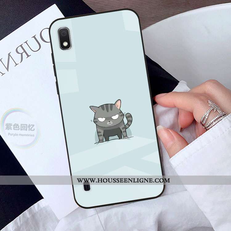 Coque Samsung Galaxy A10 Personnalité Dessin Animé Étoile Rose Verre Téléphone Portable Charmant