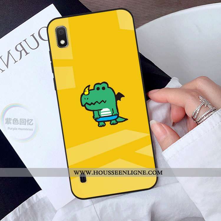 Coque Samsung Galaxy A10 Personnalité Dessin Animé Étoile Rose Verre Téléphone Portable Charmant