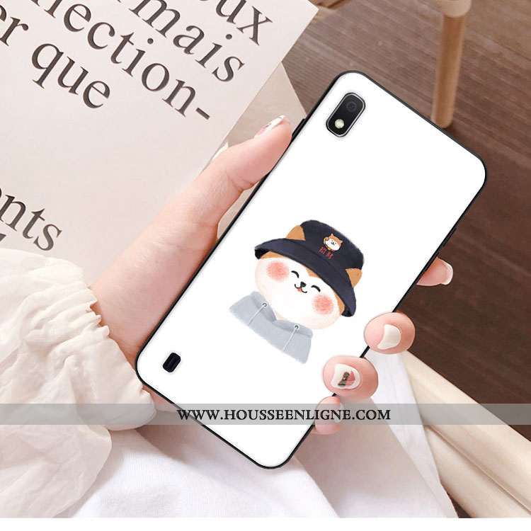 Coque Samsung Galaxy A10 Personnalité Dessin Animé Étoile Rose Verre Téléphone Portable Charmant