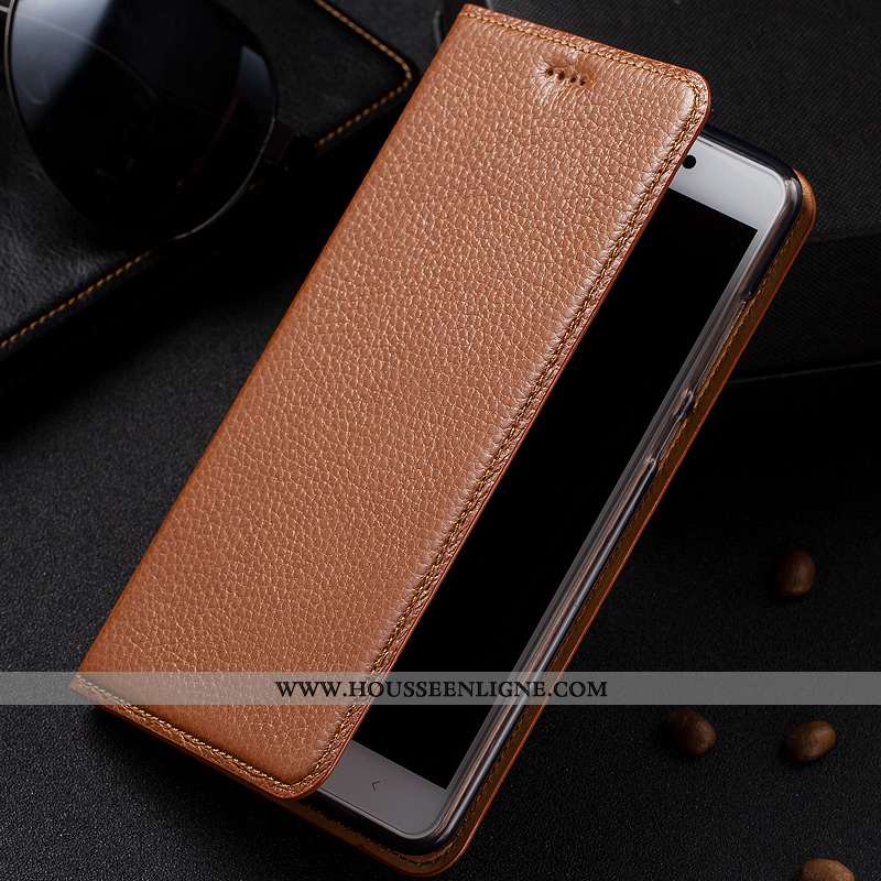 Coque Samsung Galaxy A10s Protection Cuir Véritable Étui Modèle Fleurie Bleu Marin Téléphone Portabl